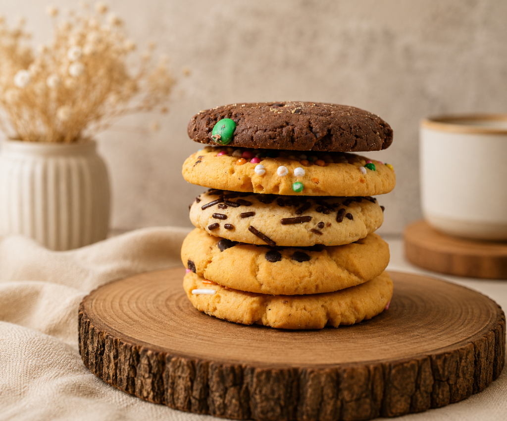una hilera de galletas
